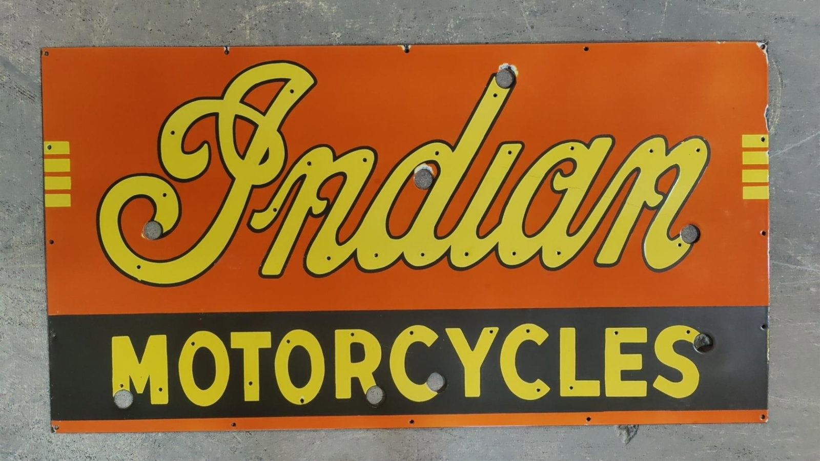 Porcelain Indian Motorcycles Neon Ready sign (1 of 6)