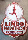 Porcelain Linco Marathon Products sign