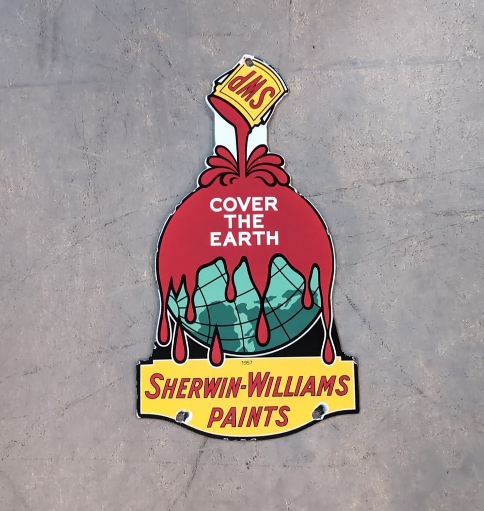Porcelain Sherwin Williams Paint Sign (1 of 4)