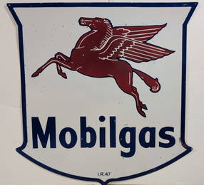 48" Porcelain Mobilgas Pegasus sign