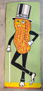 60" x 18" Porcelain Mr. Peanut single sided sign