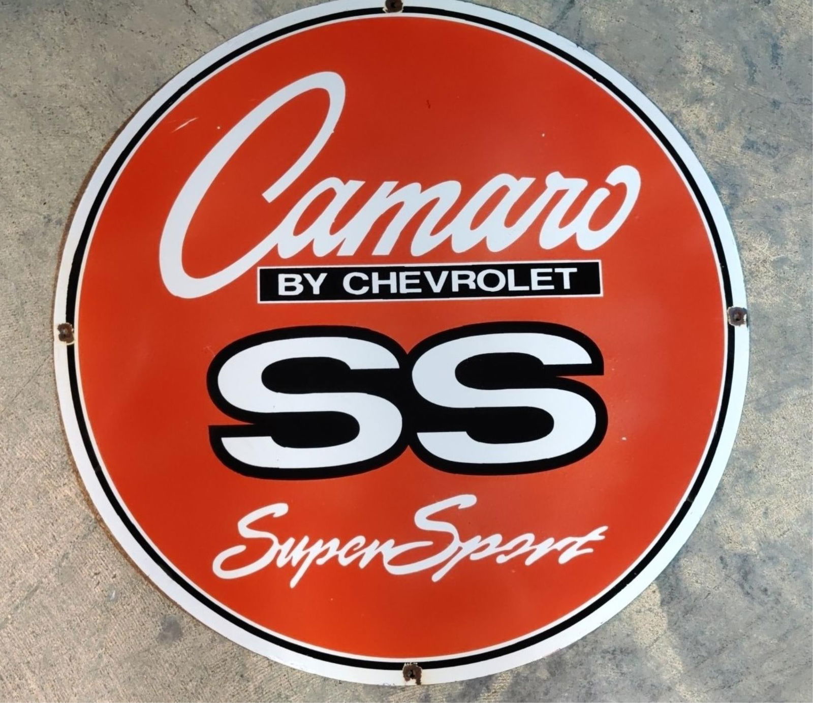 30" Porcelain Chevrolet SS / Super Sport sign (1 of 3)