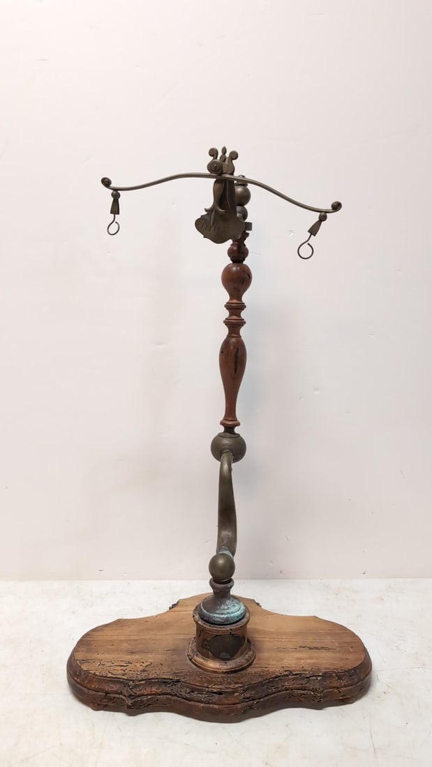 Antique set of brass balance scales (1 of 1)