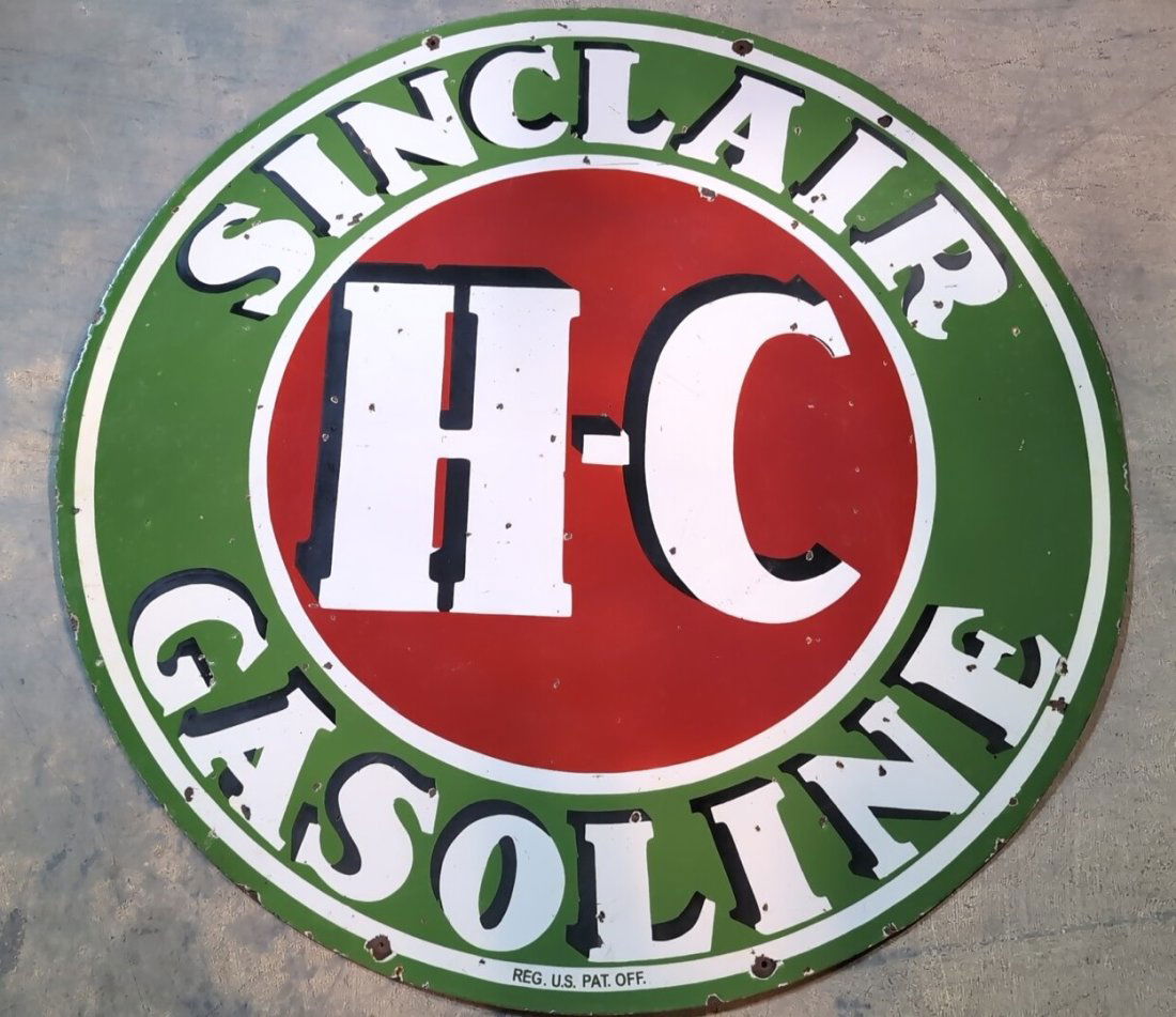 48" Porcelain Sinclair HC Gasoline sign (1 of 6)