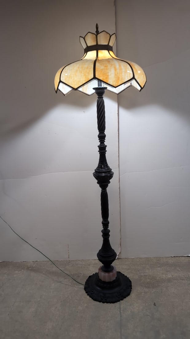 Vintage Slag Glass Floor Lamp (1 of 2)