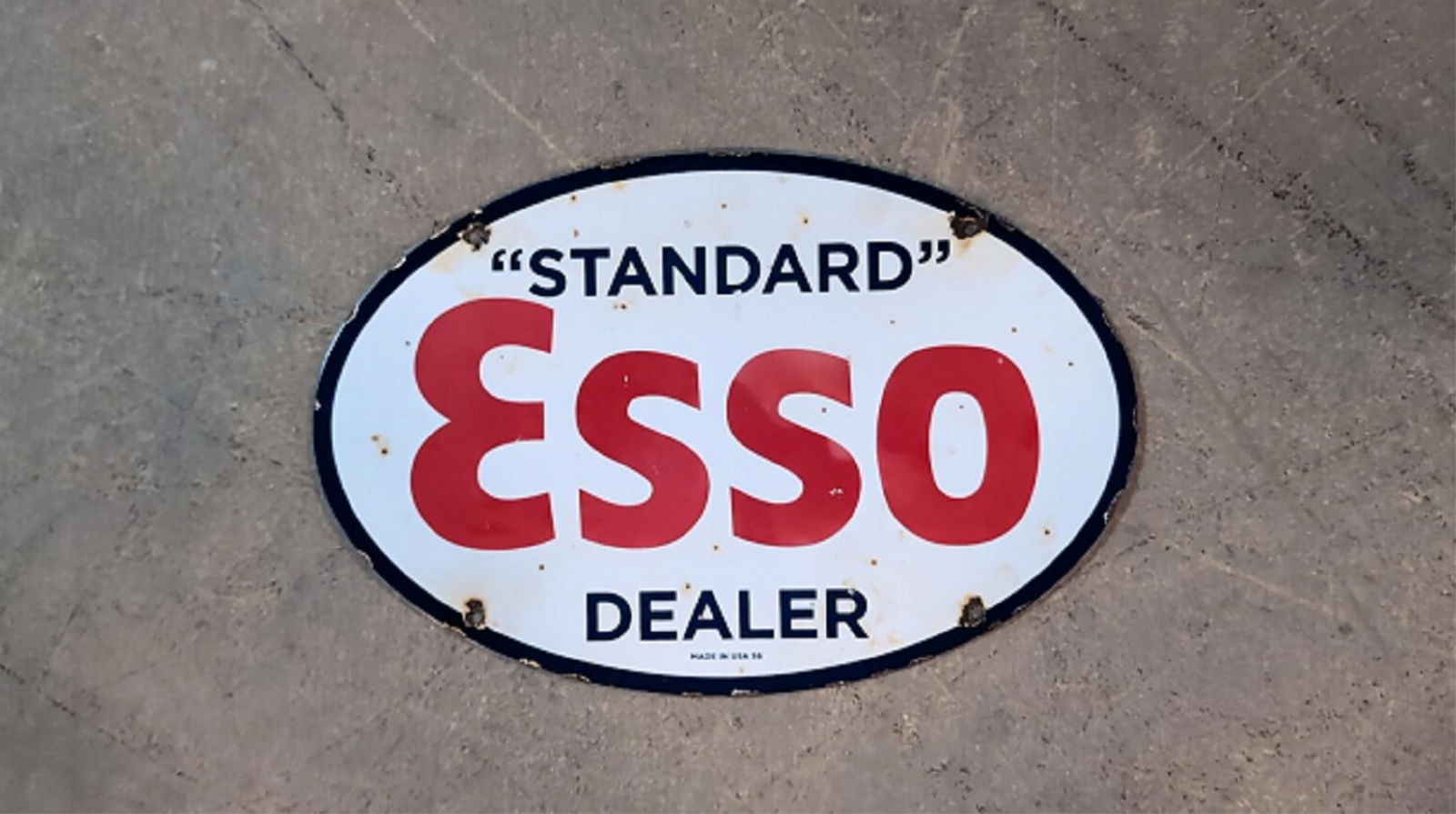 Porcelain Standard Esso Dealer sign (1 of 4)