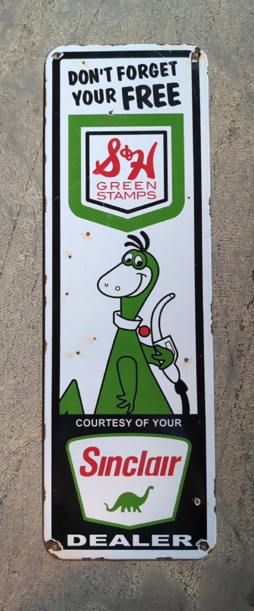 Porcelain Sinclair Dealer Single sided sign (1 of 4)