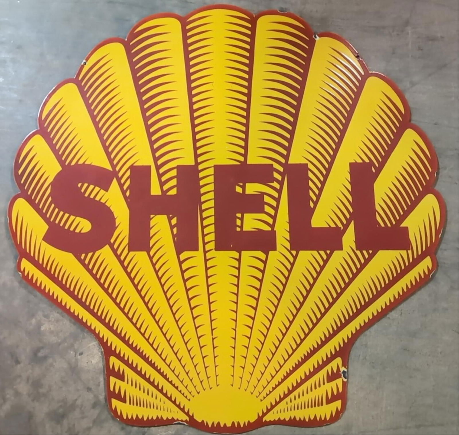 48" Porcelain Shell double sided sign (1 of 6)