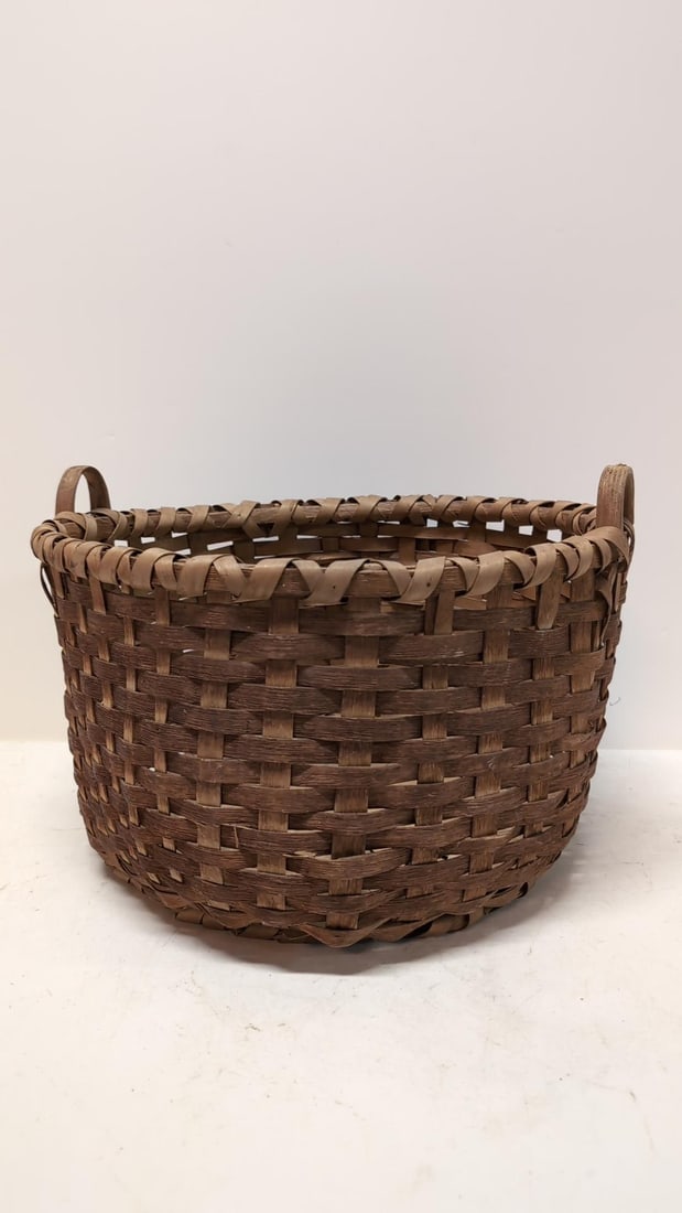 Vintage Cherokee Indian oak split woven basket (1 of 2)
