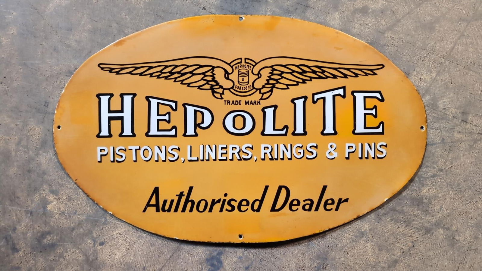 Porcelain Hepolite Authorized Dealer sign (1 of 2)