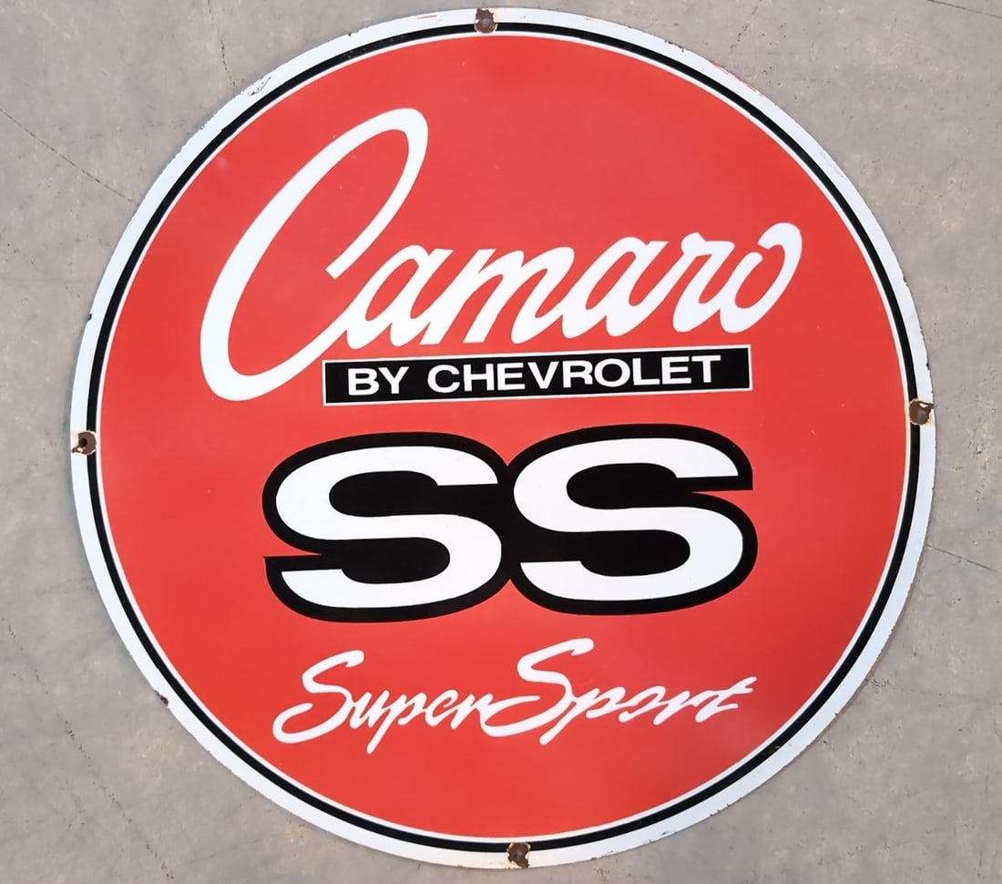 30" Porcelain Camaro Super Sport sign (1 of 4)