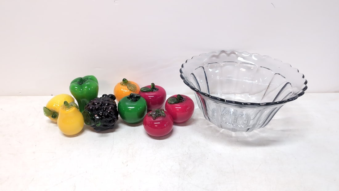 Crystal Bowl of Glass Fruit (1 of 2)