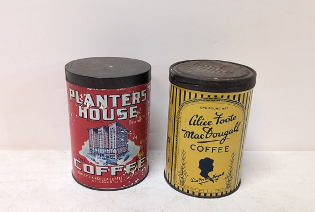 2 Vintage Coffee Tins - Planters & McDougall (1 of 2)