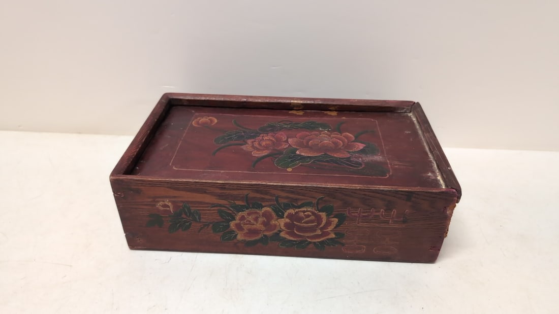 hand painted candle box - beveled slide door (1 of 1)