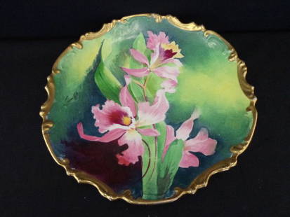 Limoges France Charger—hand painted artist signed “A. B: Limoges France Charger—hand painted artist signed “A. Broussillon”, 11 1/2” diameter