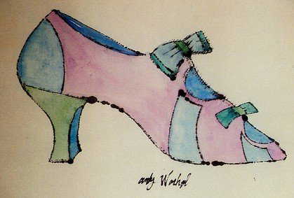 Rare Original HS Ink Draw Andy Warhol "Shoe"