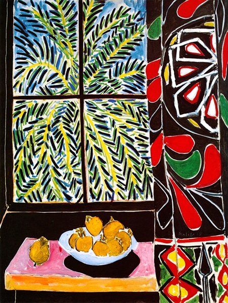 The Egyptian Curtain - Matisse - Signed Limited Edition: Lithograph by artist Henri Matisse, titled "The Egyptian Curtain" on high quality heavy woven arches paper.Signature in the plate in a limited edition numbered impressions. Unframed - dimensions are a