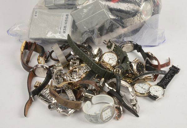 A collection of fashion watches, comprising; fourt: A collection of fashion watches, comprising; fourteen gentleman's watches, brands include; Casio G-Shock; Pulsar; Sekonda; Ben Sherman; and Xen; also a quartz pocket watch on a chain; and seventeen la