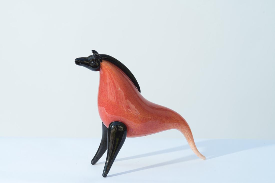 T. Zuccheri, "Cavallo" Sculpture by Barovier e Toso (1 of 3)