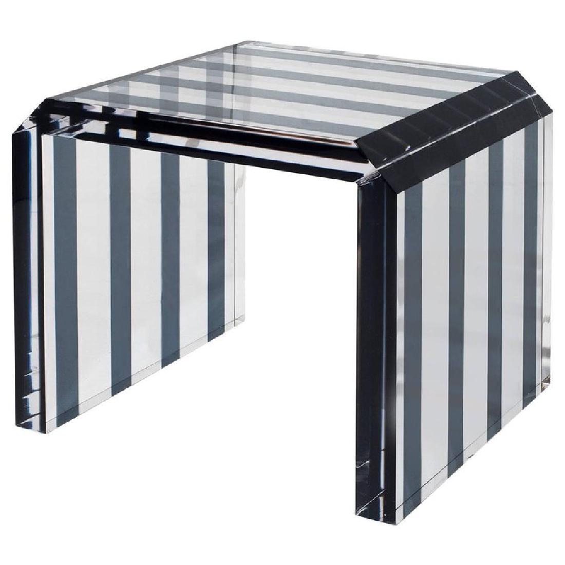Plexiglass Coffee Table by Studio Superego: A beautiful black and transparent plexiglass table designed and produced by Studio Superego in 2015. Unique piece. DIMENSIONS 19.68 in.Hx17.72 in.Wx17.72 in.D 50 cmHx45 cmWx45 cmD