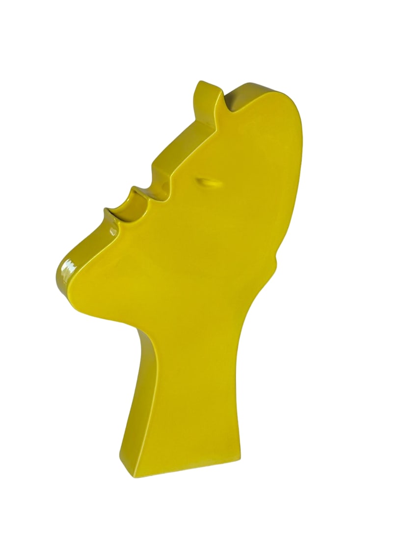 Ceramic Sculpture Face Model by Ambrogio Pozzi for Superego Editions: Ceramic sculpture Face model from Faces Collections designed by Ambrogio Pozzi and produced by Studio Superego in 2008. Signed and numbered.