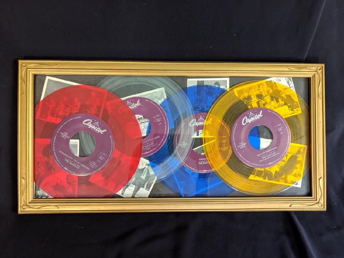 4 (four) Framed 45s records (1 of 4)