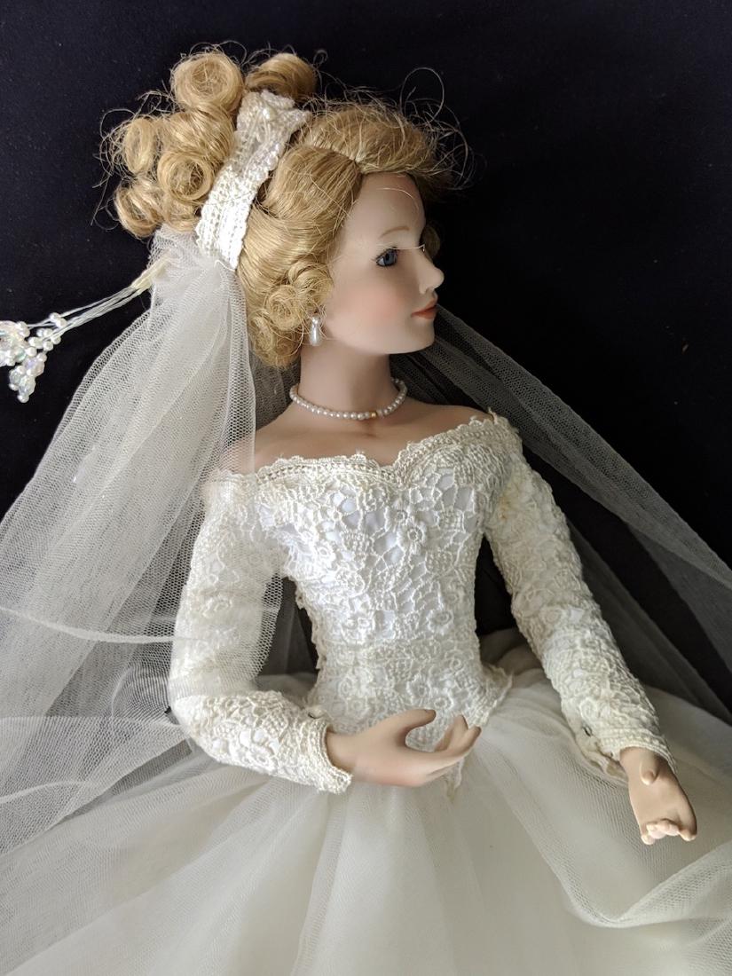 Porcelain Wedding Doll and stand (1 of 1)