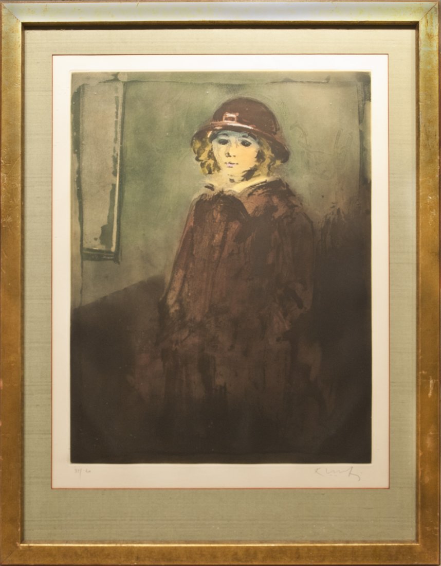 Kaiko Moti, signed numbered etching "Jasmine": Kaiko Moti, pencil signed, numbered (37/120) etching "Jasmine", print size - 22" x 17.5". Frame size - 33" x 26".