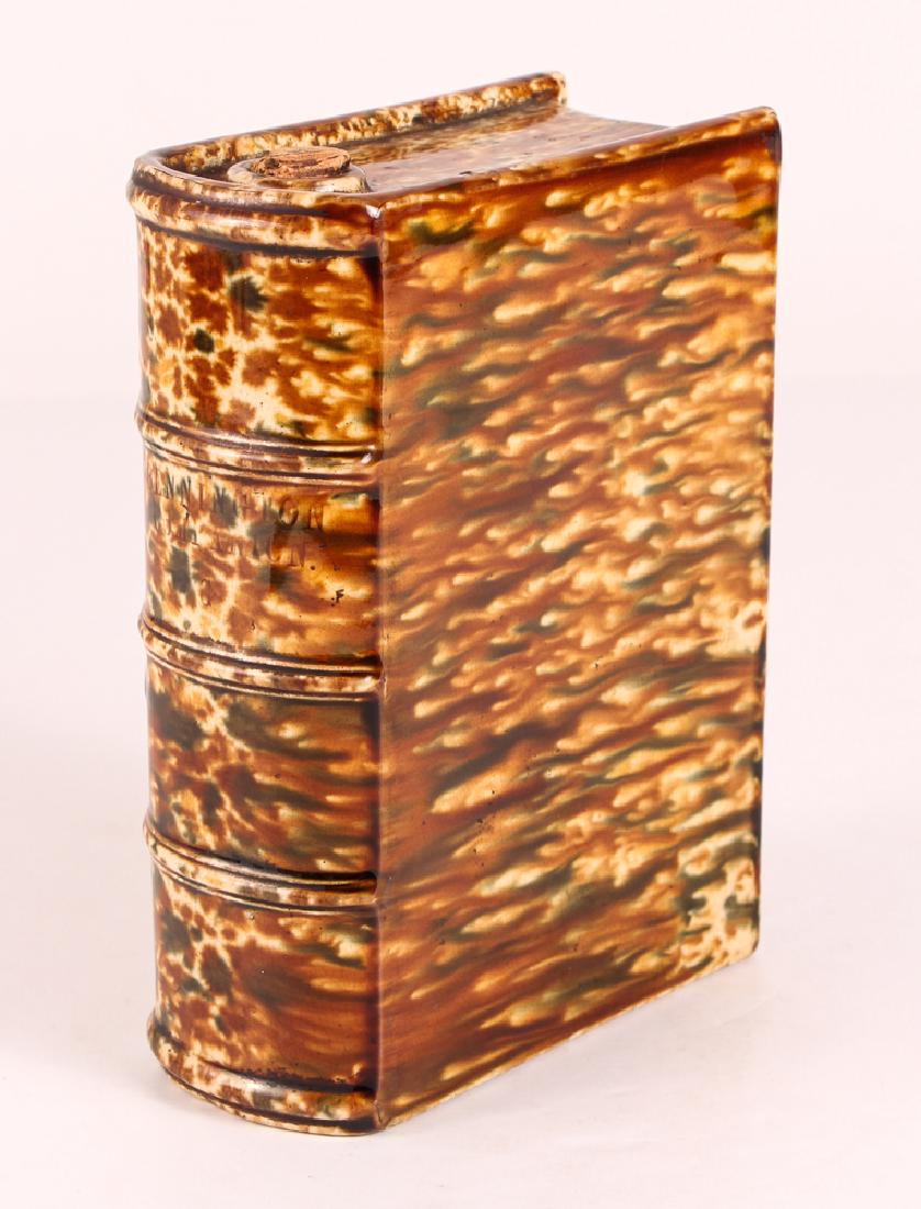Bennington Flint Enamel Pottery Book Flask (1 of 4)