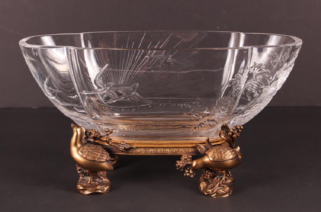Baccarat Bronze Mount Art Nouveau Bowl (1 of 10)