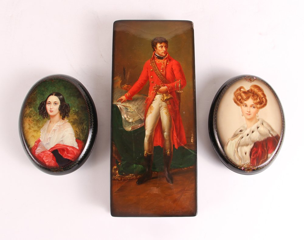 Three Russian Lacquer Boxes (1 of 16)