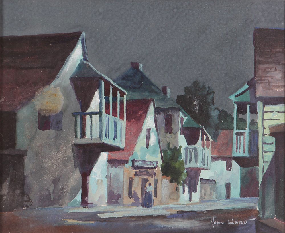 John Hare Watercolor of St. Augustine Florida (1 of 8)