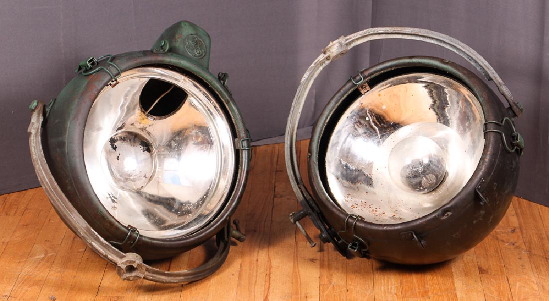 2 Industrial Age GE Copper Spotlights (1 of 10)