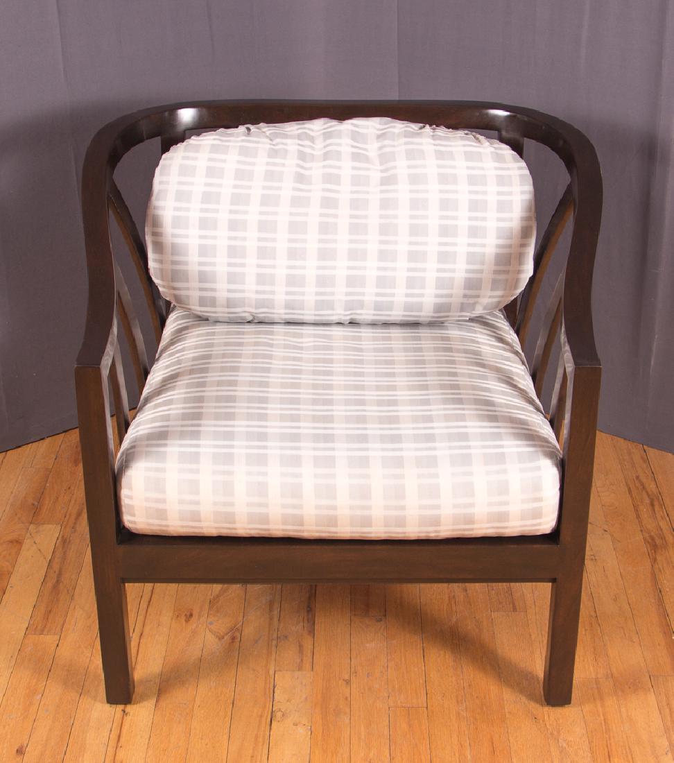 Wormley for Dunbar Limited Production Club Chair: Wormley, Edward (American, 1907 - 1995) for Dunbar, Upholstered Club Chair, circa 1970, ebonized hardwood with upholstered cushions, very small production, Commissioned by designer directly from The D