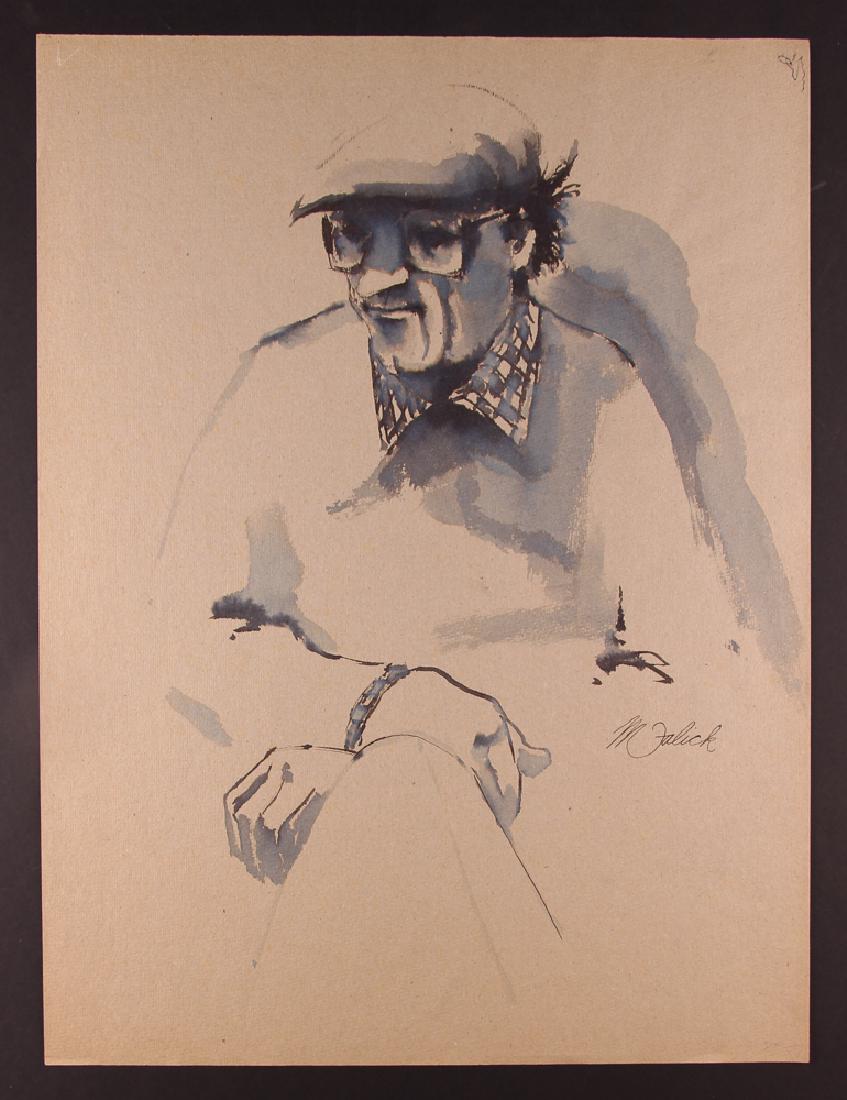 Michael Falick ink wash drawing of  Dave Brubeck. (1 of 6)