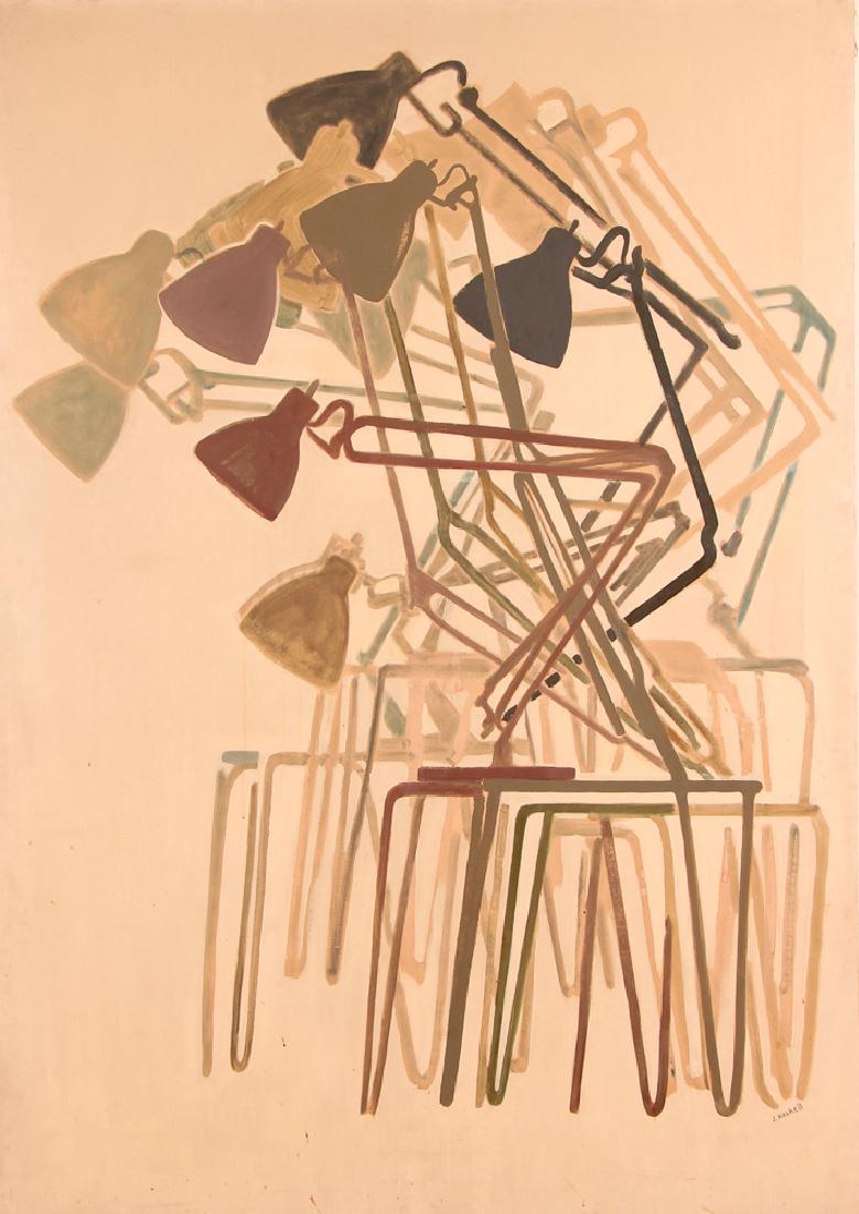 Jane Haskell 1960's painting Rush Hour (1 of 8)