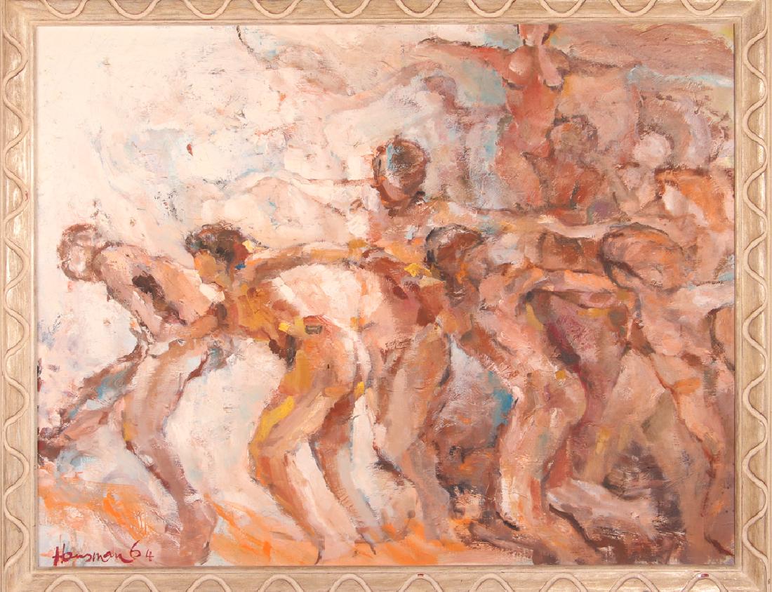 Large Mid Century Oil Signed Hausman (1 of 8)