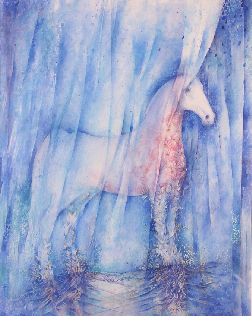 Mira Hocking White Horse Watercolor (1 of 7)