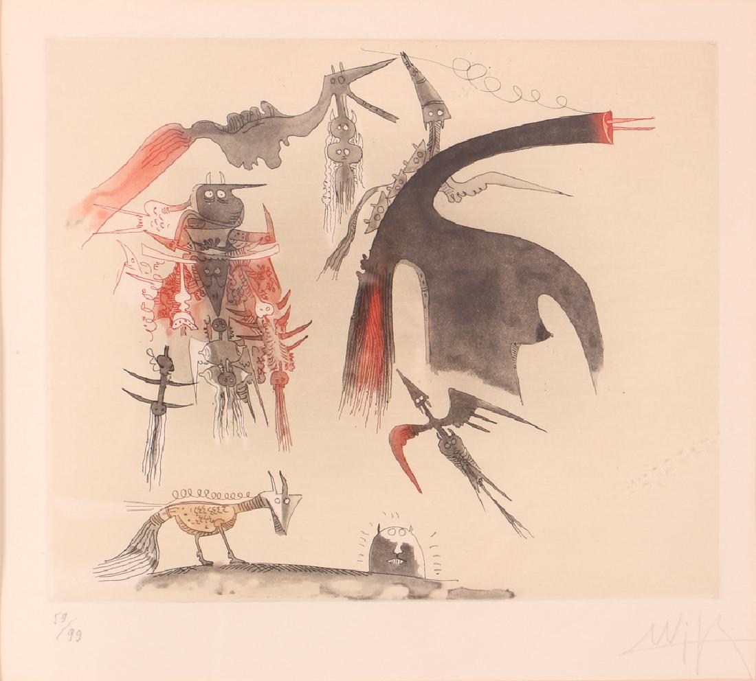 Wilfredo Lam Abstract Aquatint (1 of 6)