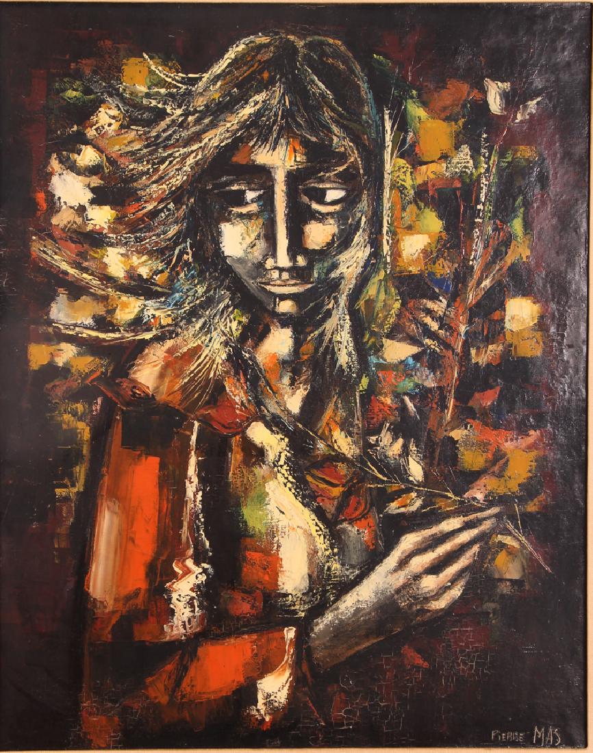 Pierre Mas Portrait of a Forlorn Woman Oil Painting (1 of 5)