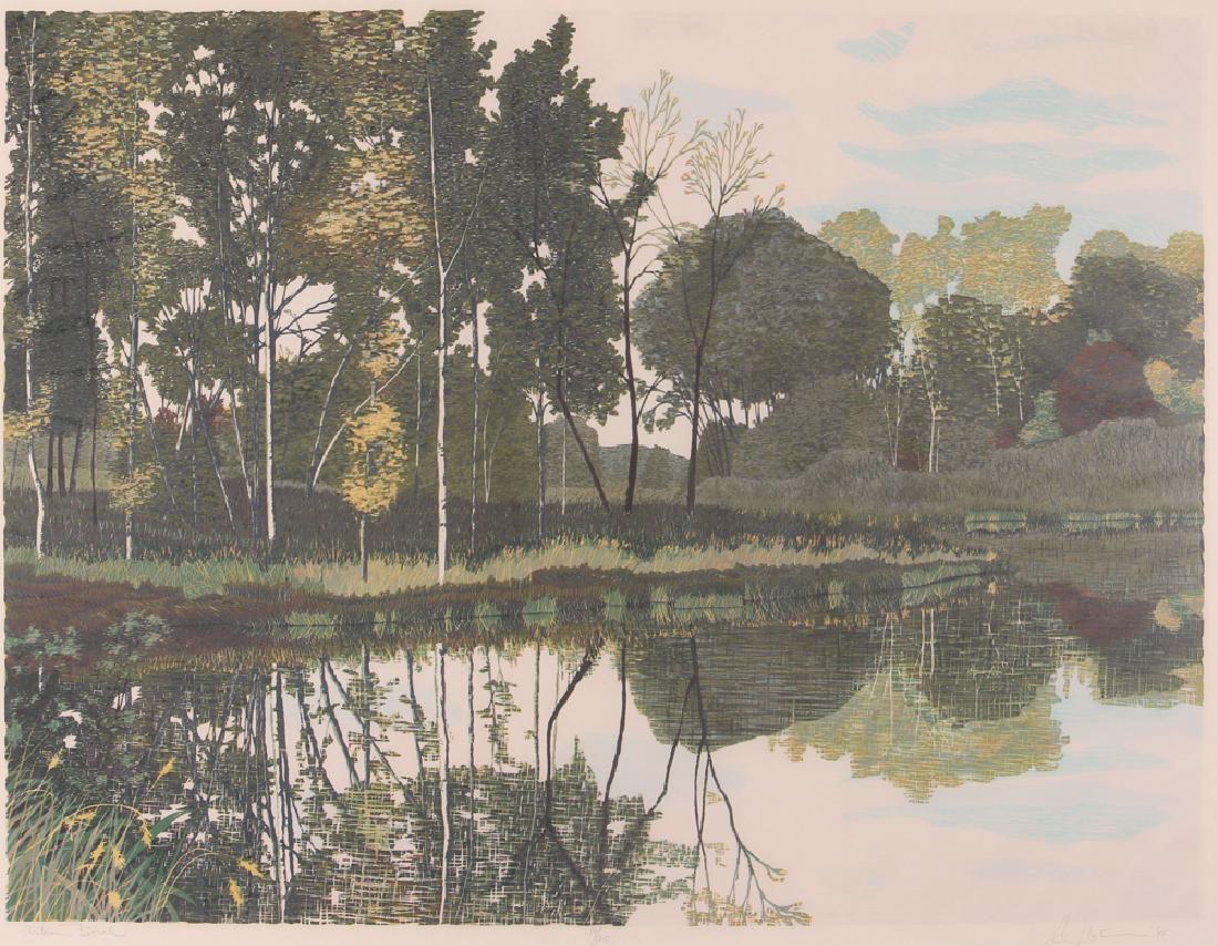 Gordon Mortensen Autumn Birch Reduction Woodcut (1 of 9)