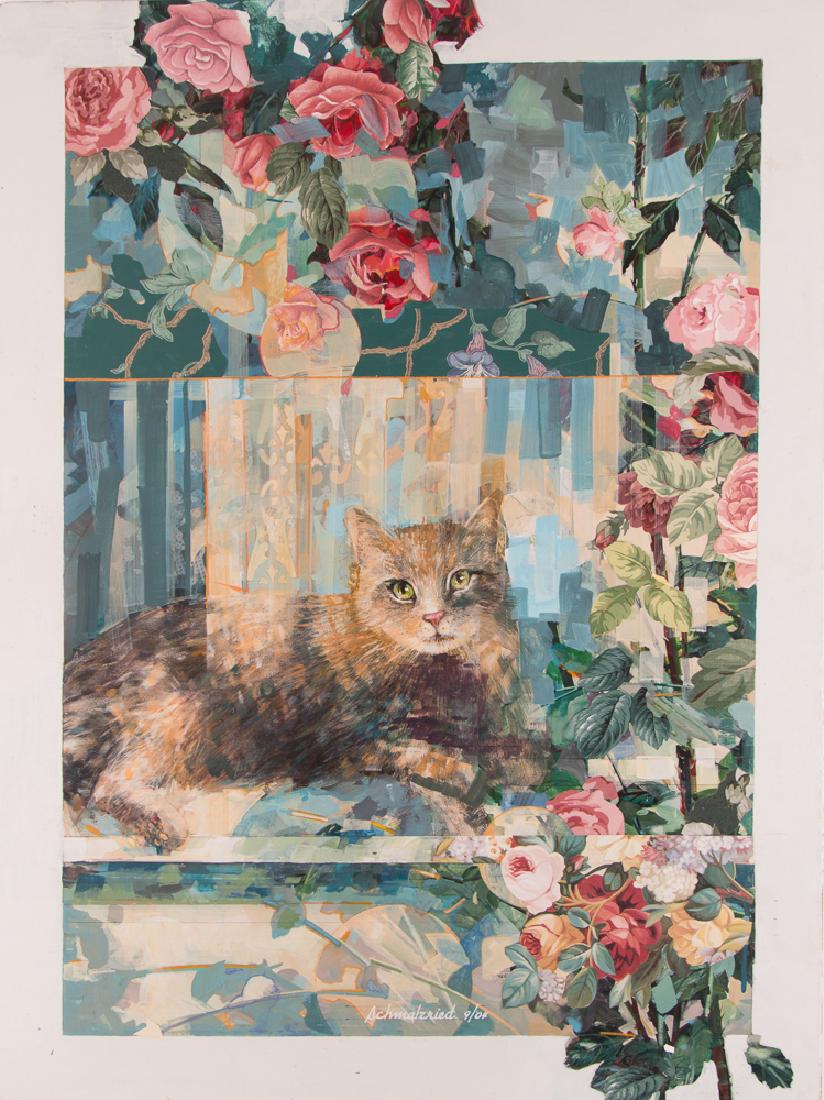 Robert Schmalzried painting and collage Frankie (1 of 9)