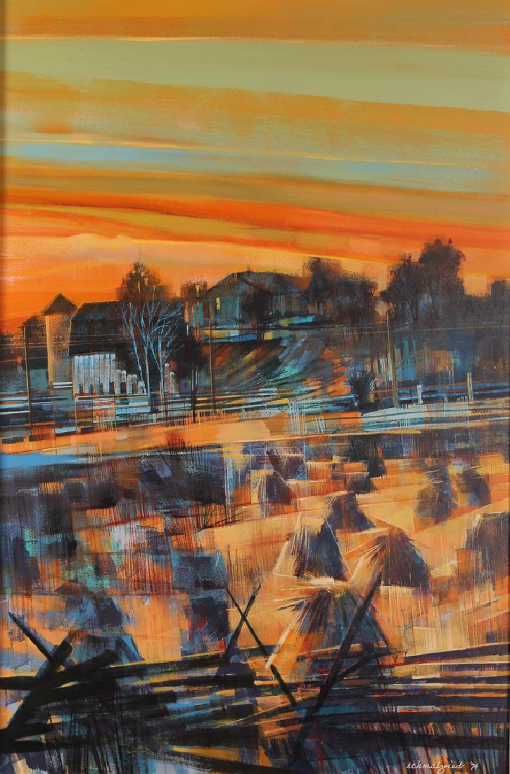 Robert Schmalzried Harvest 1974 Oil on Masonite (1 of 7)