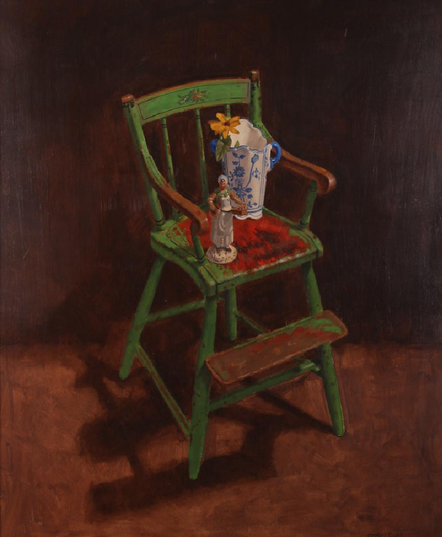 John P. Semple 2003 painting "Green High Chair" (1 of 8)