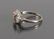 18K White Gold Art Deco Engagement Ring & Curved - 4