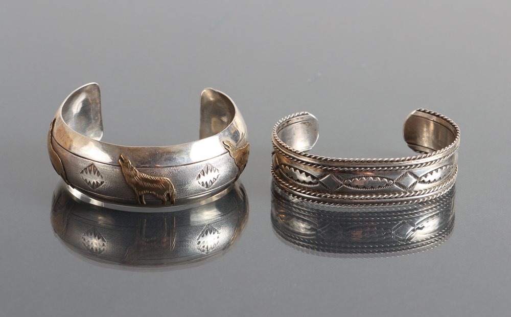 Two Sterling Silver Navajo Bracelets (1 of 7)