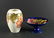 Moorcroft Hibiscus Pattern Pottery Vase and Compote - 4