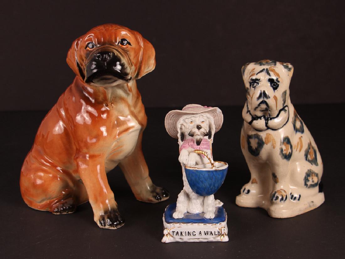 Three Ceramic Dog Figurines (1 of 10)