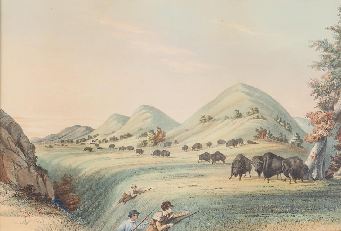 George Catlin  Buffalo Hunt: Approaching a Ravine (1 of 8)