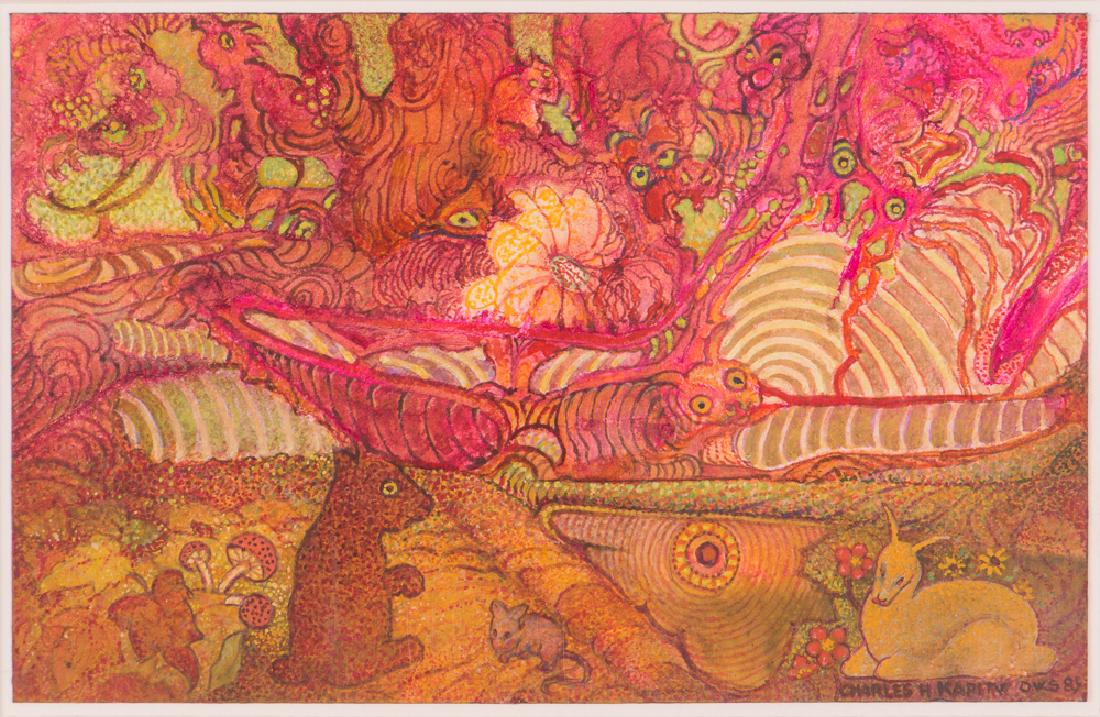 Charles Kapity Hibiscus in the Enchanted Garden, 1985, (1 of 8)